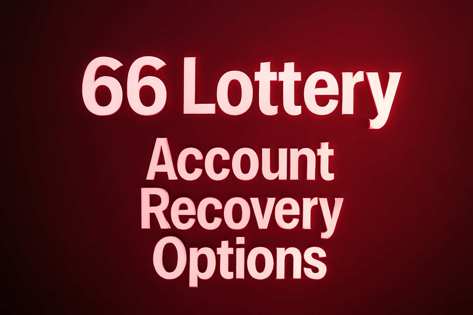 A professional representation of 66 Lottery Account Recovery Options showcasing recovery methods.