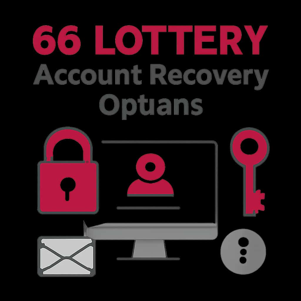 An educational diagram illustrating the steps of 66 Lottery account recovery.