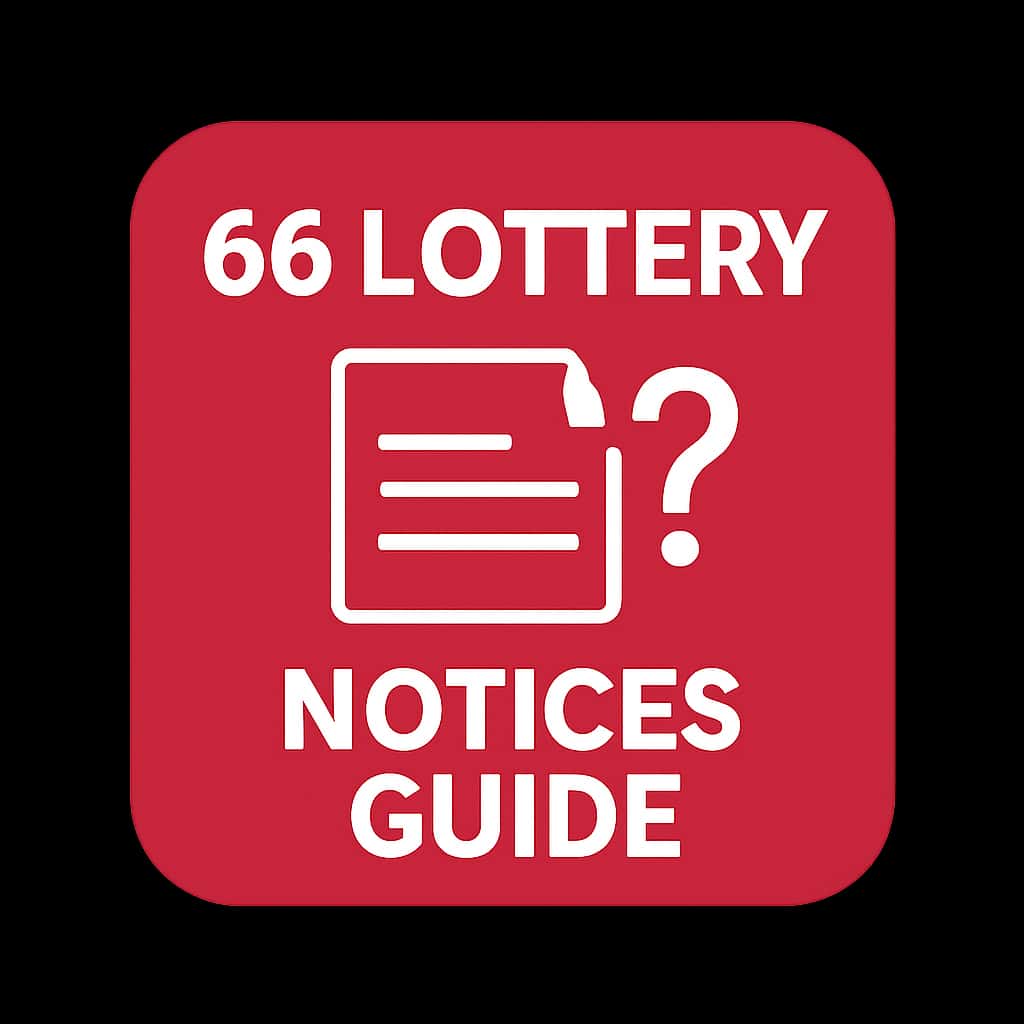 An icon illustrating the 66 Lottery Notices Guide.