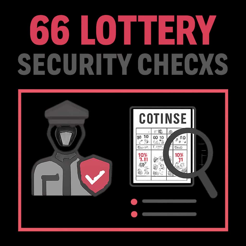 An educational graphic detailing 66 Lottery Security Checks.