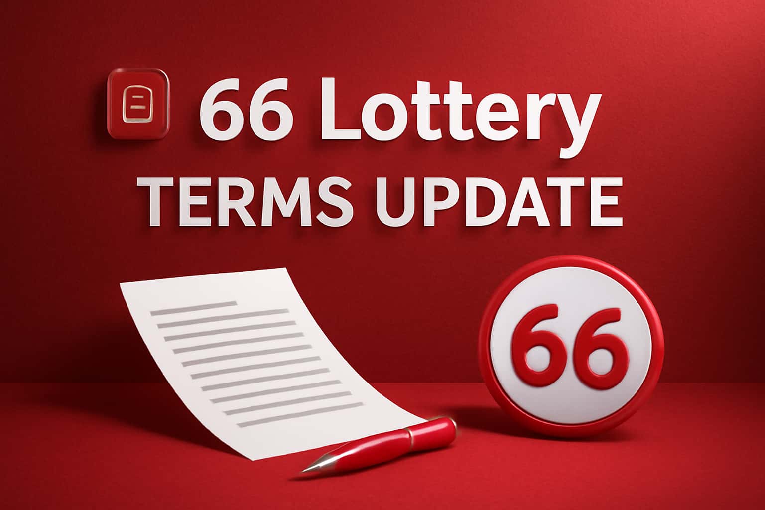 An informative visual representation of the 66 Lottery terms update.