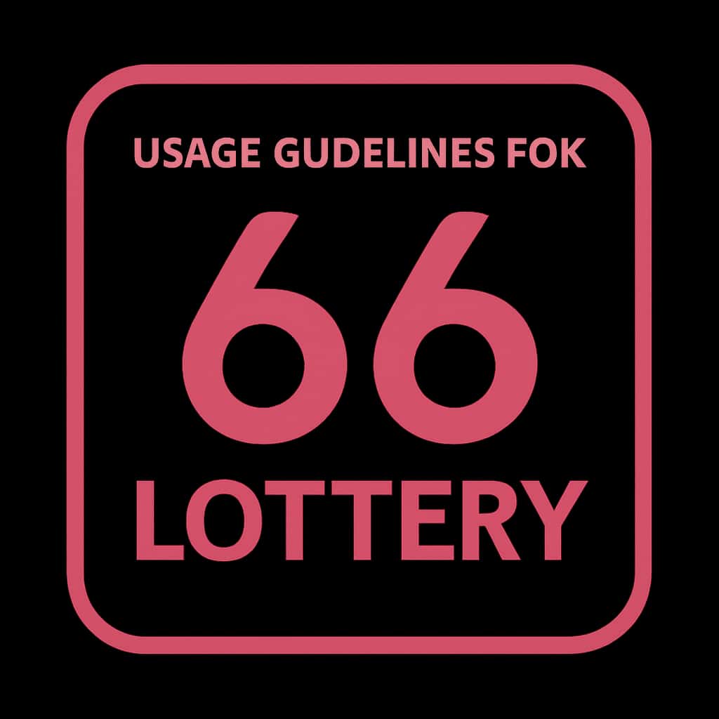 A professional icon representing the Usage Guidelines for 66 Lottery.