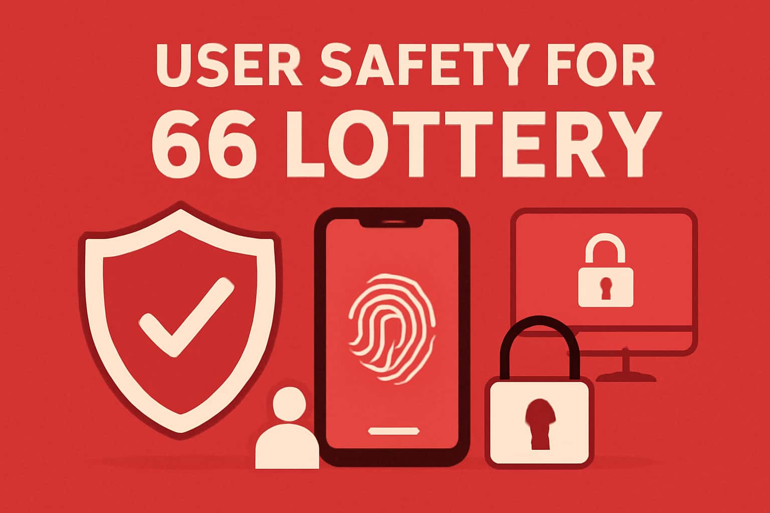 Informational graphic about user safety for the 66 Lottery.