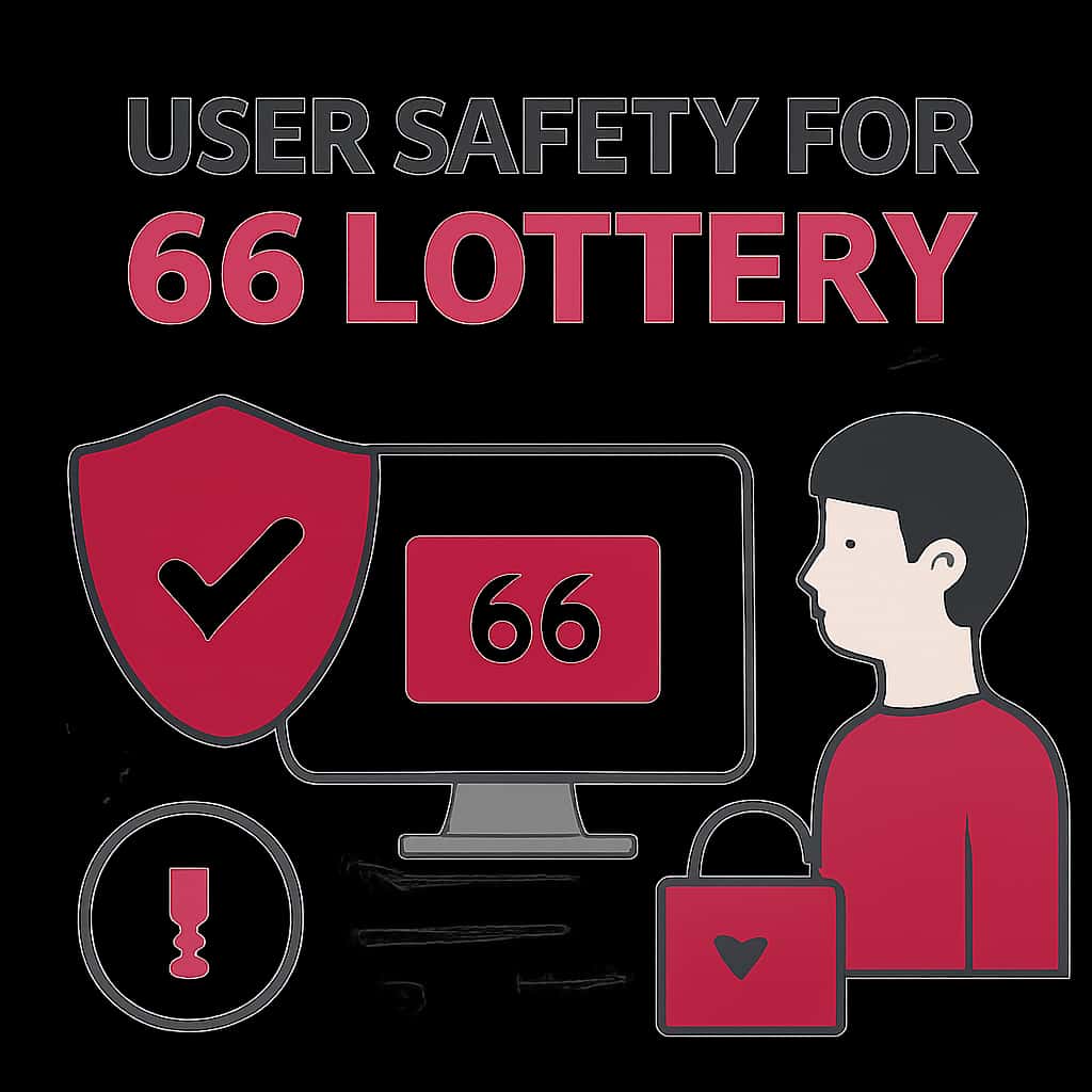 Illustration showing user safety protocols for 66 Lottery.
