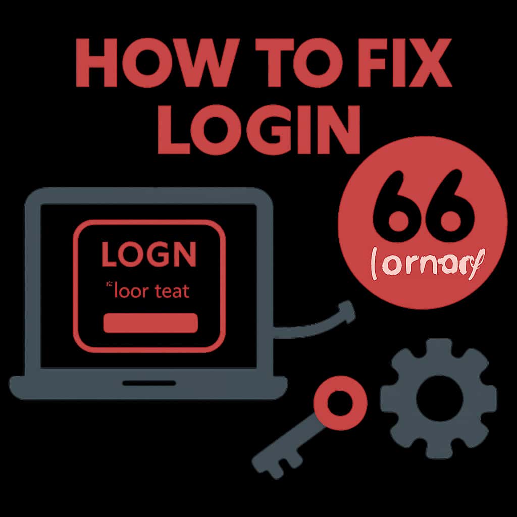Diagram illustrating steps to fix Login 66 Lottery issues