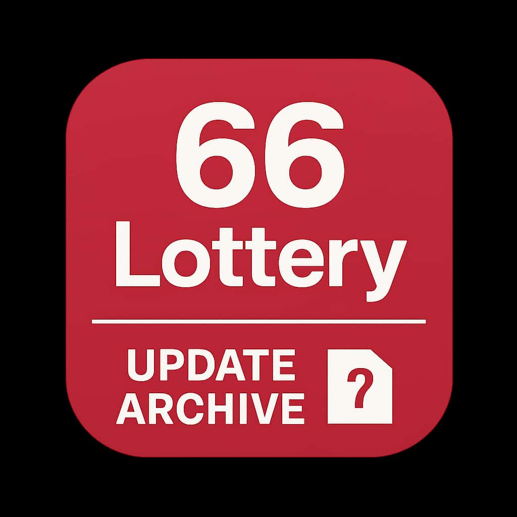 An icon representing the 66 Lottery Update Archive, designed with a clean and professional aesthetic.